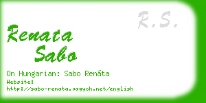 renata sabo business card